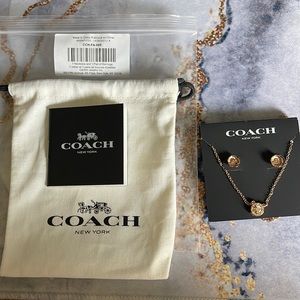 Coach Earrings and necklace
